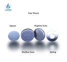 304 Stainless Steel Coin Cell Case Kit, 4-Piece Set (CR2032 / CR2025 / CR2016 / CR2430)