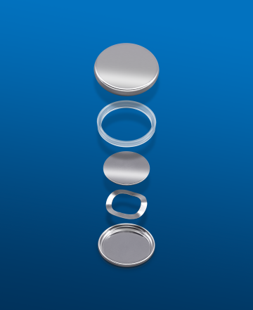 316L Japanese Coin Cell Case – 5-Piece Set with PP Gaskets (O-Ring Separate)