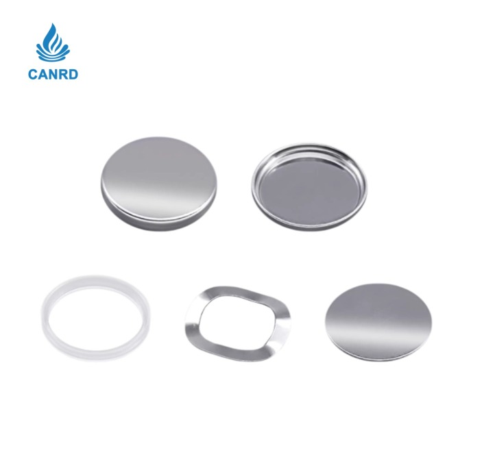 316L Japanese Coin Cell Case – 5-Piece Set with PP Gaskets (O-Ring Separate)