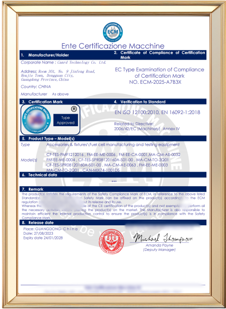 Canrd CE certification certificate